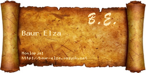 Baur Elza névjegykártya
